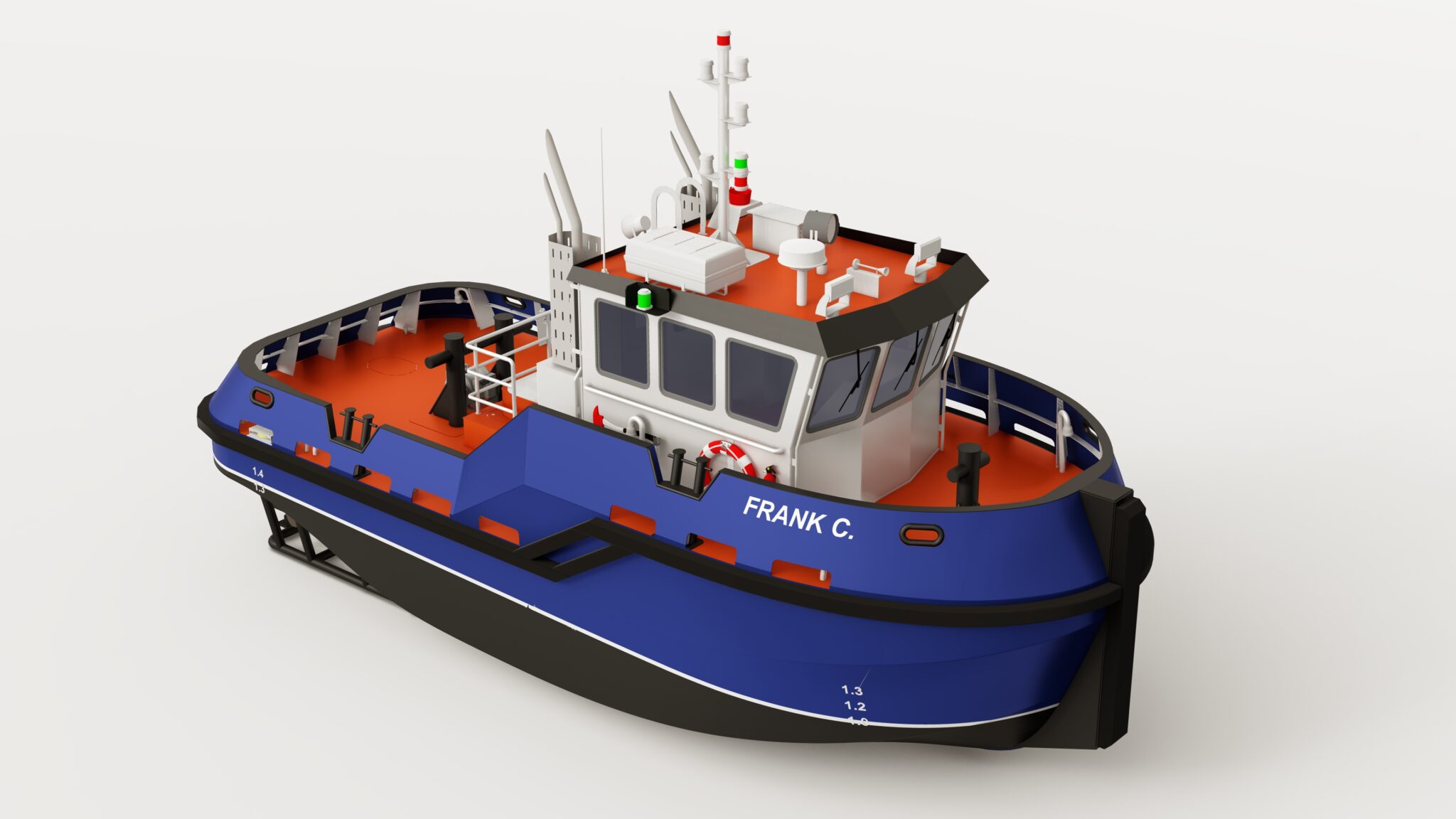 3D view of the Frank C. tugboat – Navanex design